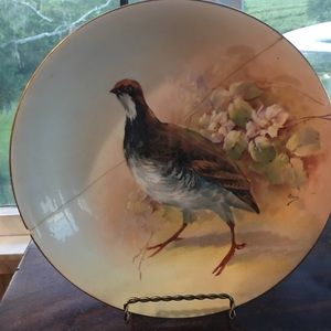 LDBC Flambeau Limoges quail plate